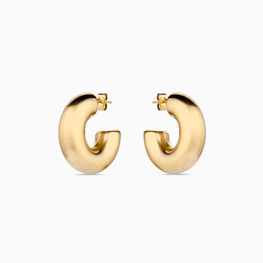 Matte Gold Hoops