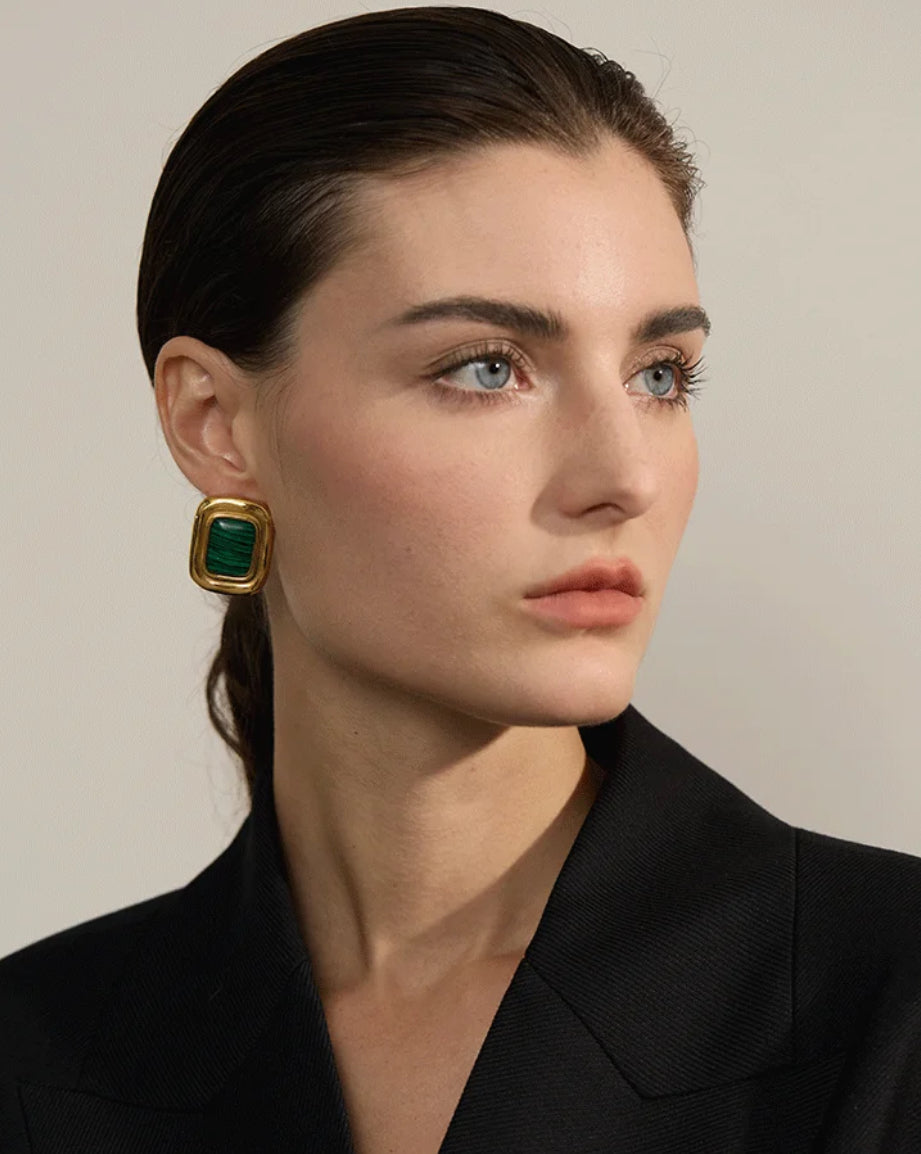 Malachite Earrings