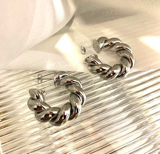 Silver Hoops