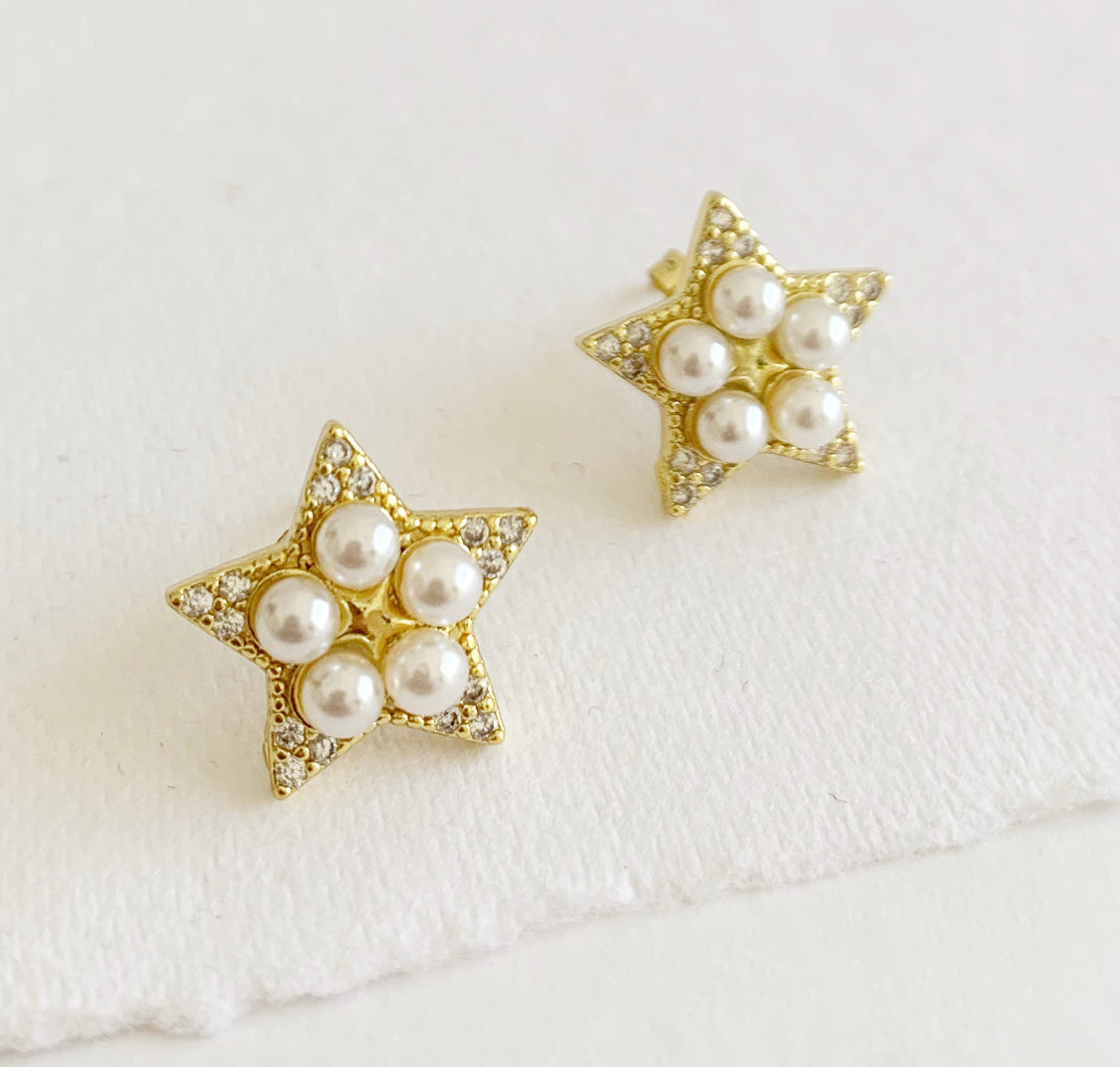 Pearl Star Studs